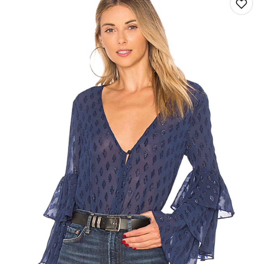 ale by alessandro blue blouse